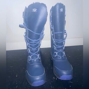 UGG Waterproof Navy Lace-Up Boots